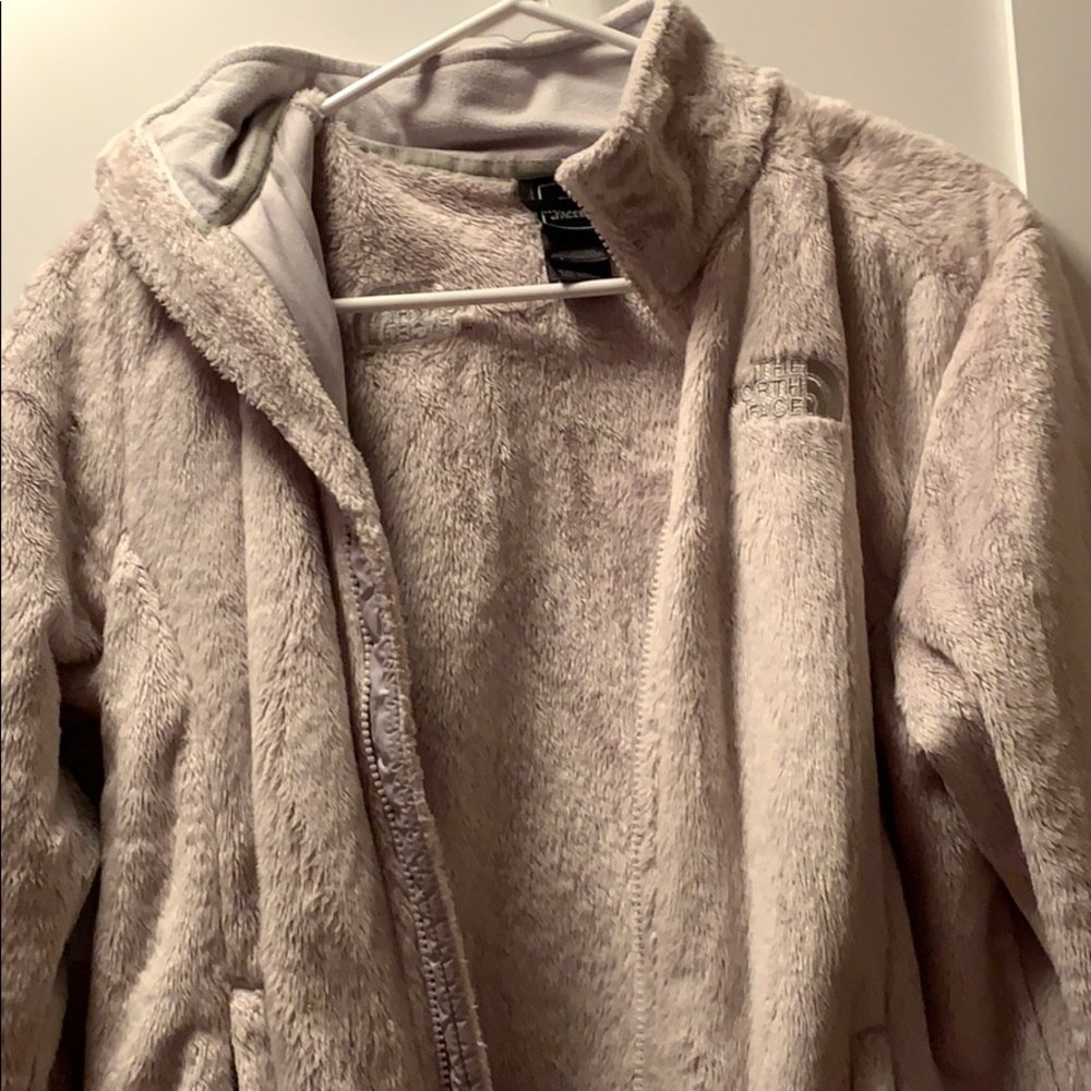 North Face Gray Fluffy Pullover Sweater